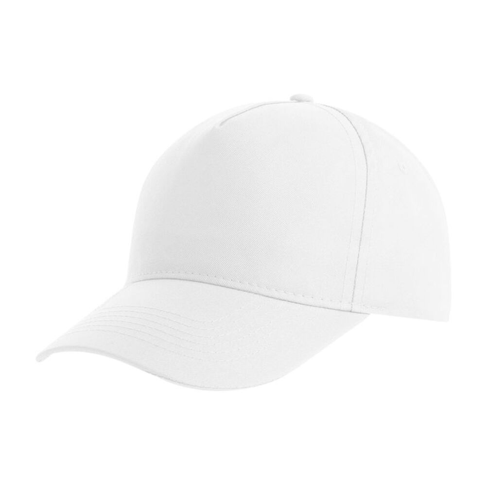 Atlantis Recy Five Recycled Polyester Baseball Cap / White